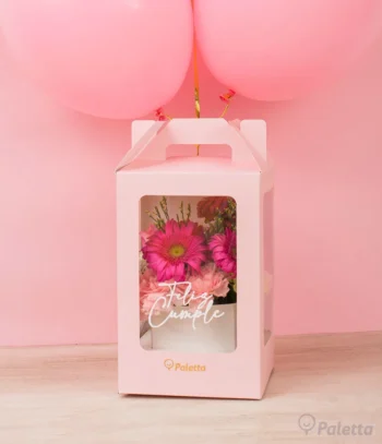 Caja Rosé - Regalo de flores en Bucaramanga